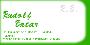 rudolf batar business card